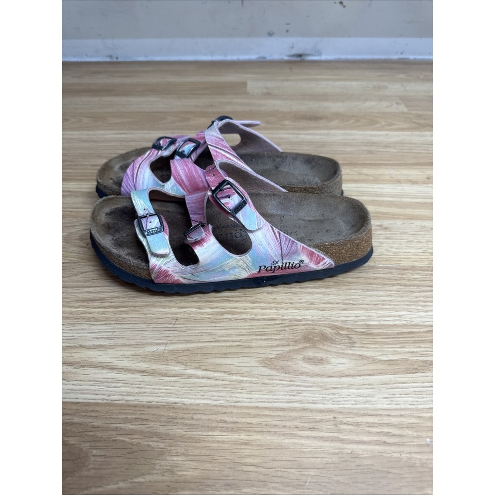 Birkenstock Papillio  Florida Sandals Watercolor Regular 3 Buckle Strap Sz 6